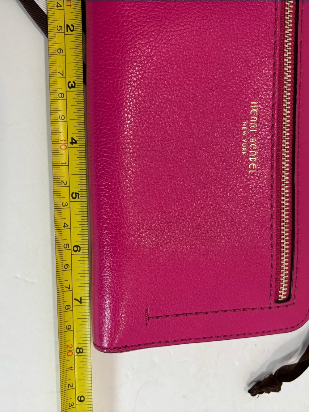 Henri Bendel Bifold Wallet Card Holder Sofiano Leather Fuchsia Pink-Never Used - Picture 8 of 9
